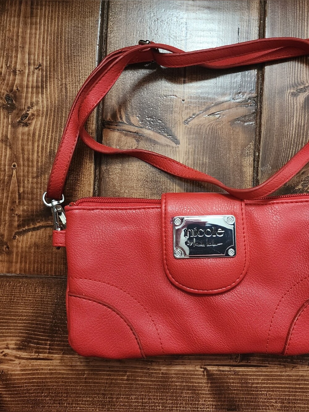 Nicole Red Crossbody Bag-Red